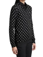 Polka Dot Wool Knit Sweater