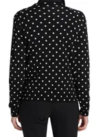 Polka Dot Wool Knit Sweater