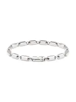 25G Polished Sterling Silver Segment Bracelet