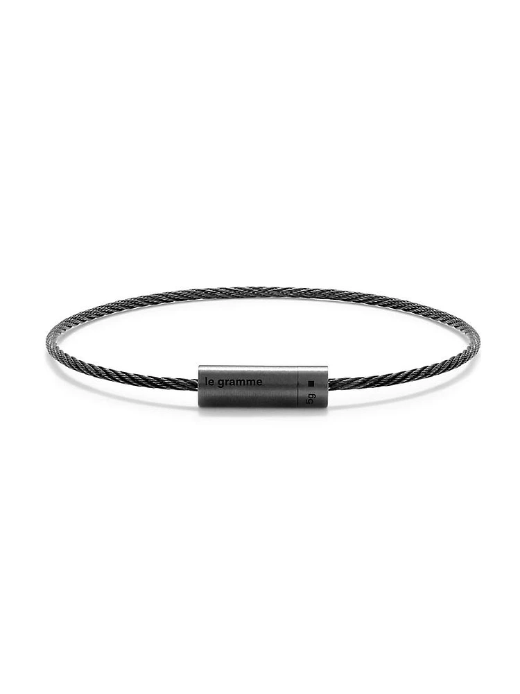 Unisex 5G Brushed Ceramic Cable Bracelet