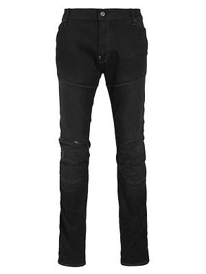 3D Zip Knee Skinny Jeans