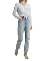 Ingrid Denim Button-Up Shirt