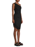 Diana Ruched One-Shoulder Minidress