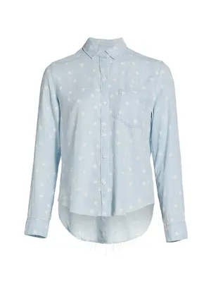 Ingrid Raw Star Print Denim Shirt