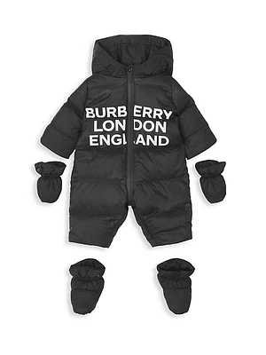Baby's Logo-Print Puffer Suit