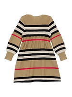 Little Girl's & Girl's Leeta Wool-Cashmere Knit Striped Dress