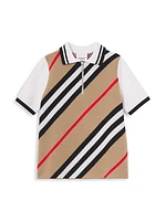 Little Boy's & Boy's Icon Stripe Merino Wool-Blend Polo Shirt