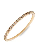 Classic 18K Rose Gold & Diamond Thread Band Ring