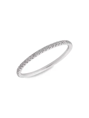 Classic 18K White Gold & Diamond Ring