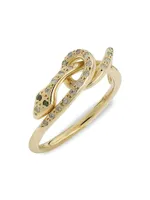 Snakes 18K Yellow Gold & Diamond Ring