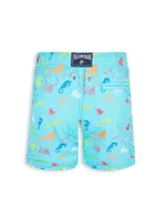 Little Boy's & 1999 Focus Embroidered Swim Trunks