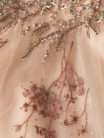 Beaded & Embroidered Illusion Ballgown