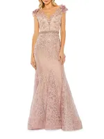 Beaded Lace Gown