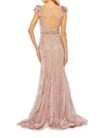 Beaded Lace Gown