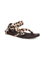 Trekky Leopard-Print Bandana Sport Sandals