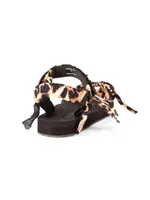 Trekky Leopard-Print Bandana Sport Sandals