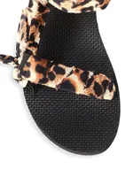 Trekky Leopard-Print Bandana Sport Sandals