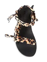 Trekky Leopard-Print Bandana Sport Sandals