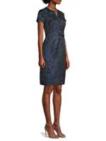 Jacquard Sheath Dress