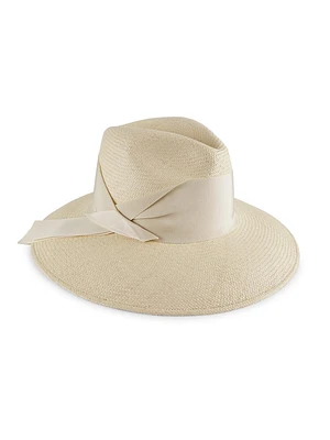 Gardenia Straw Fedora Hat