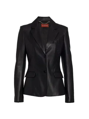 Fenice Two-Button Leather Jacket