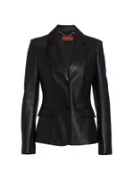 Fenice Two-Button Leather Jacket