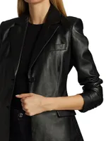 Fenice Two-Button Leather Jacket