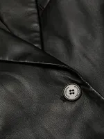 Fenice Two-Button Leather Jacket