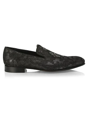 COLLECTION Camouflage Velvet Loafers