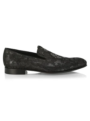 COLLECTION Camouflage Velvet Loafers