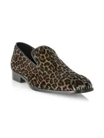 COLLECTION Leopard Velvet Loafers