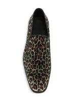 COLLECTION Leopard Velvet Loafers