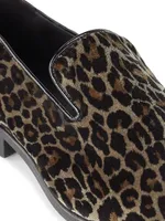 COLLECTION Leopard Velvet Loafers