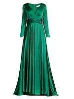 Satin Empire Waist Ballgown