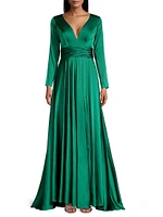 Satin Empire Waist Ballgown