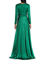 Satin Empire Waist Ballgown