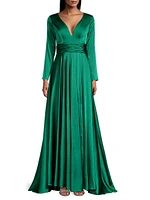 Satin Empire Waist Ballgown