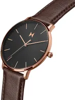 Legacy Slim Grizzly Brown Leather Strap Watch