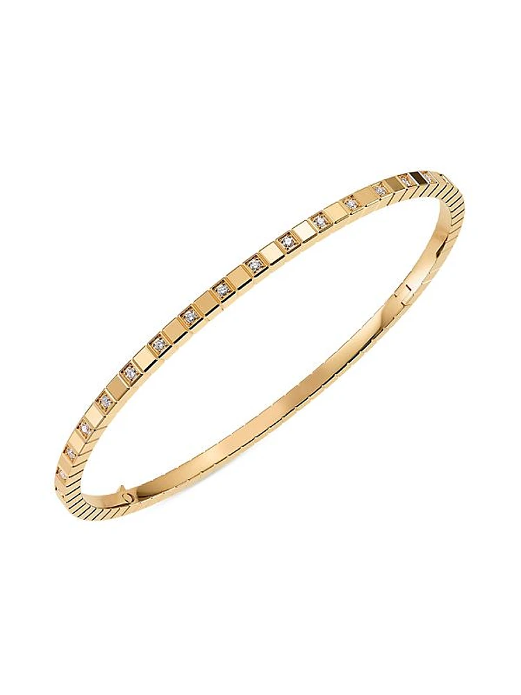 Ice Cube 18K Yellow Gold & Diamond Bangle