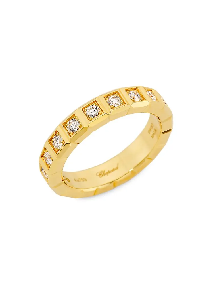 Ice Cube 18K Yellow Gold & Diamond Ring