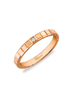 Ice Cube 18K Rose Gold & Diamond Ring