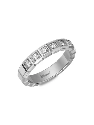 Ice Cube 18K White Gold & Diamond Ring