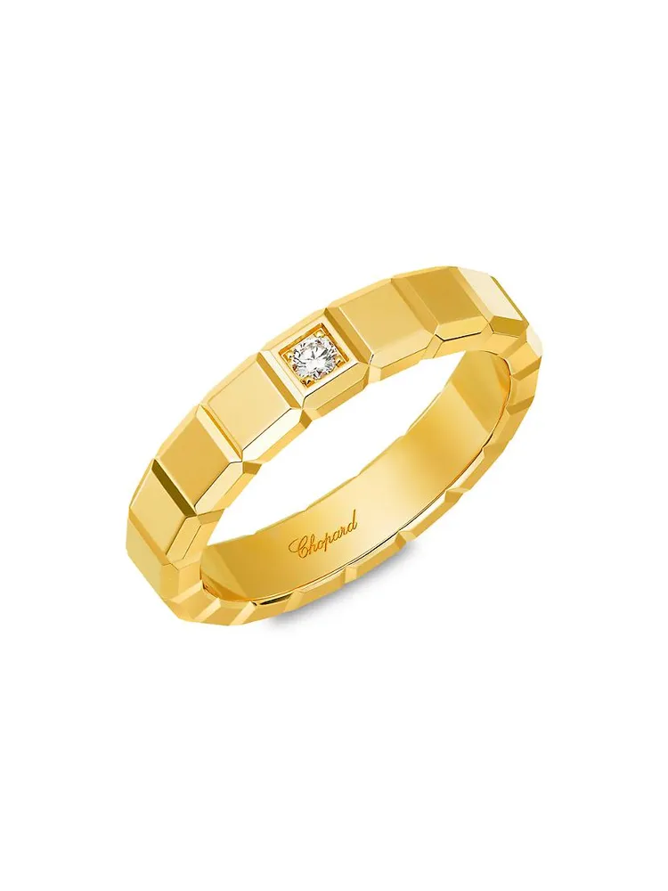 Ice Cube 18K Yellow Gold & Diamond Ring