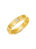 Ice Cube 18K Yellow Gold & Diamond Ring