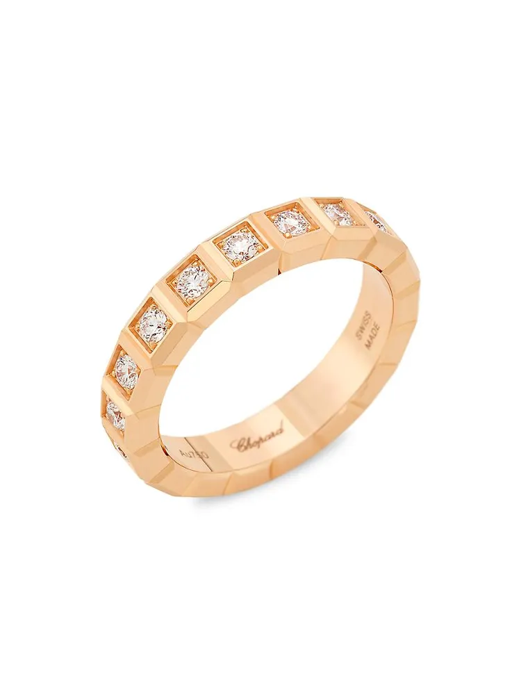 Ice Cube 18K Rose Gold & Diamond Ring