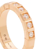 Ice Cube 18K Rose Gold & Diamond Ring