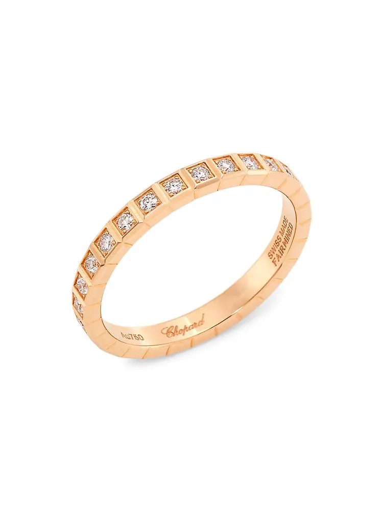 Ice Cube 18K Rose Gold & Diamond Ring