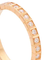 Ice Cube 18K Rose Gold & Diamond Ring