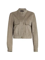 Patch-Pocket Suede Jacket