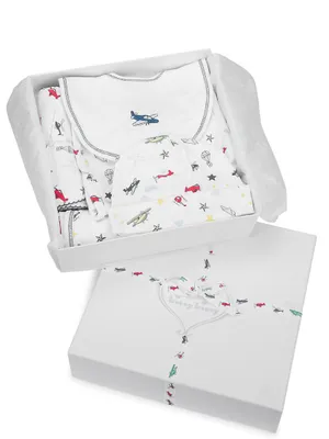 Baby Boy's 5-Piece Airplane-Print Gift Set